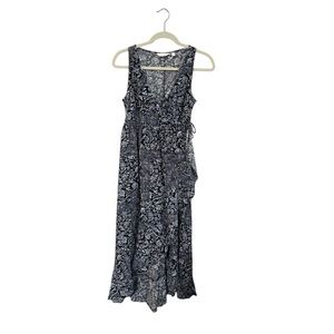 a:glow Paisley & Floral Print Sleeveless Wrap High-low Dress Size S (Mat)